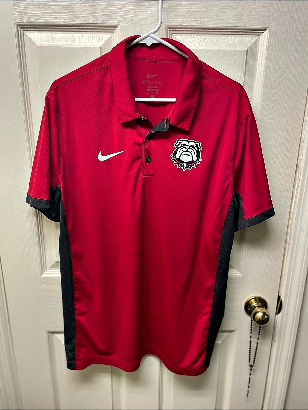 Nike Dri-FIT Bulldogs Polo Red & Black Like New